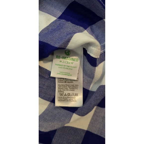 J Crew Sz M Signature Tartan Pajama Top Shirt 100% Cotton - Picture 6 of 8